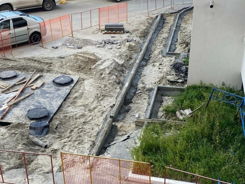 Заливка основания под бордюры в Красноярске